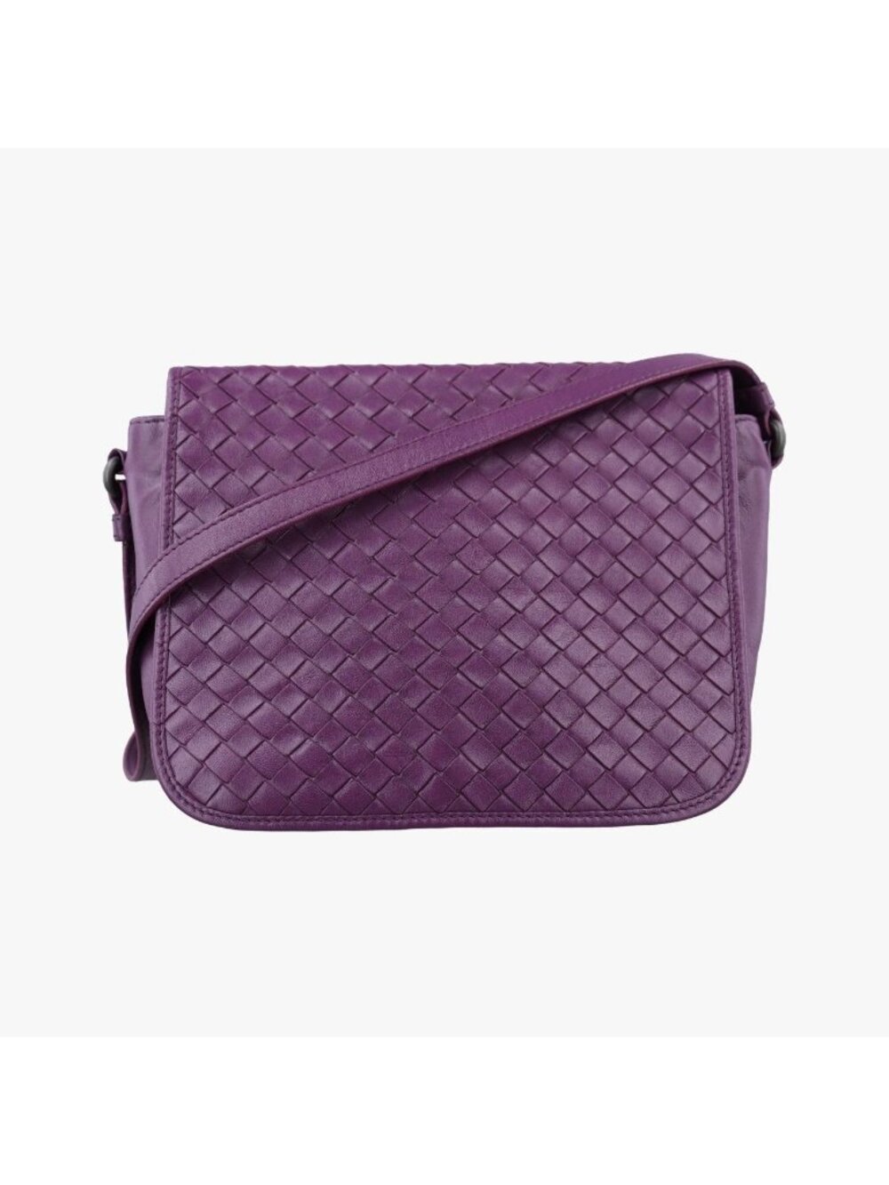 Bottega Veneta Intrecciato Purple Lambskin